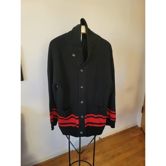 NEW Black and Red Cardigan Sweater Women XXL - Picture 1 of 4